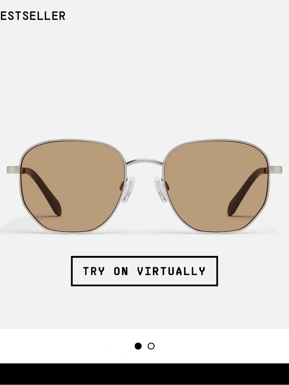 Quay Australia Big Time Sunglasses | Brushed Silver/Tan | New